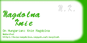 magdolna knie business card